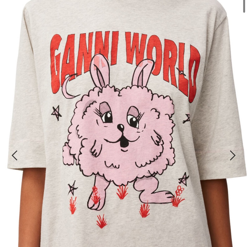 GANNI world bunny shirt